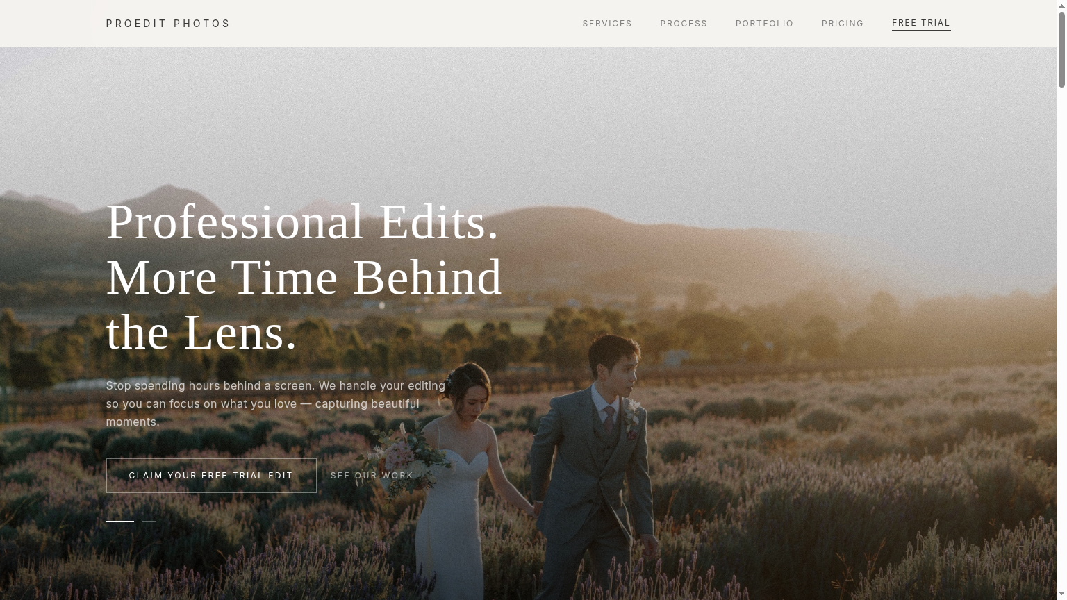ProEdit Photos website
