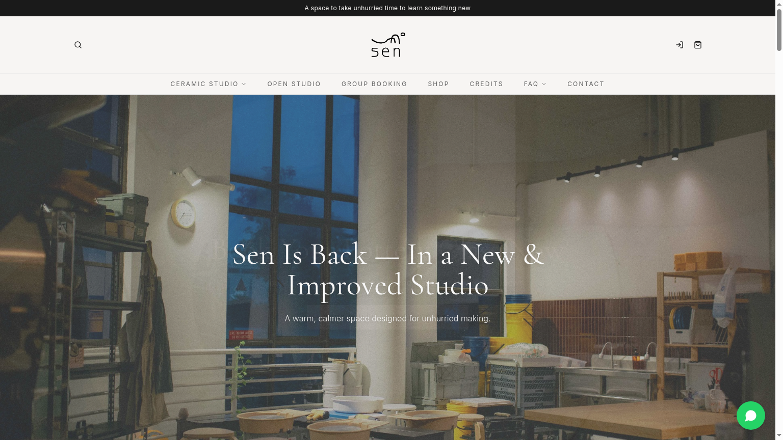 Sen Ceramics website